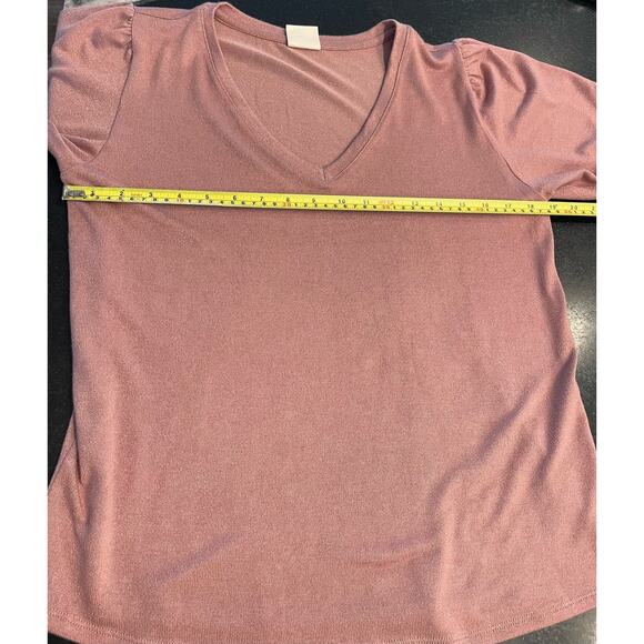 MOD REF short sleeve sweater blouse Medium rose pink - Picture 5 of 7